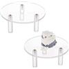 FINGERINSPIRE 2 Confezioni Espositore per Gioielli In Acrilico Trasparente Alzata per Torte In Acrilico Rotondo Da 10x5cm Alzata per Espositore A 3 Gambe Supporto per Espositore Assemblato