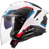 LS2, Casco Moto Jet VERSO II AIR White Blue Red, S