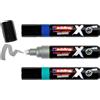 Edding X Multi marker - Ocean Color Set - 3 pennarelli acrilici - Punta a scalpello 2-10 mm - Pennarelli acrilici per disegnare su t-shirt, sneakers, custodie per telefono e altro ancora