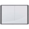 Nobo Bacheca Magnetica ad Ante Scorrevoli con Serratura, 12 x A4, Gamma Premium Plus, Bianco, 1902570