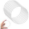 BOXOB 8 Pezzi Anelli per Raccoglitori a Fogli Mobili, 10,3cm Grandi Anelli in Metallo per Schede Indice Schede Didattiche Carta Fai Da Te Casa Ufficio Scuola Forniture