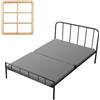 VEVOR Rete per Letto a Doghe con Copertura Spessore 38,1 mm, Base a Doghe per Letto Twin Size 1900x950 mm per Letto Supporto per Materasso da 2 pezzi con Copertura in Tessuto Oxford 200D, Grigio