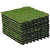 Piastrelle Da Giardino Con Erba Sintetica 30X30Cm 10 Pezzi, Prato Artificiale Re