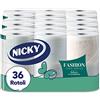 Nicky Fashion, 36 Maxi Rotoli di Carta Igienica a 4 Veli