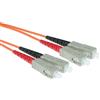 ACT Cavo patch in fibra multimodale 62,5/125 OM1 duplex da 1 metro LSZH con connettori SC