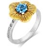 PASQUALE BRUNI Anello collezione penelope in oro e topazio azzurro