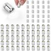 BTFO 50pz Mini Luci LED con 25 Batterie, Mini Luci Elettriche Alimentate a Batteria con Guscio in Plastica per Fai Da Te Lanterne di Carta Accessori Case Bambole (Bianco Freddo)