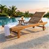 MIlani Home BANABA - lettino con ruote in teak