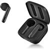 NGS ARTICA MOVE BLACK - Auricolare Wireless Compatibile con Tecnologia Bluetooth 5.3. e TWS, Batteria da 28 ore, Controllo Touch, Tecnologia ENC, Nero
