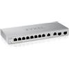 Zyxel Switch Ethernet 12 Porte | Managed en Web Multi-Gigabit Hub di Rete | 2x 2.5 Gigabit | 2x 10Gb SFP+ | Montaggio su Desktop o Parete [XGS1210-12]