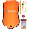 VITALIC Boa da nuoto per acque libere - Boa gonfiabile con Drybag 1 St