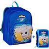 Zaino Scuola Seven Doppio Scomparto Tralalero Tralala Brainrot + Astuccio 3 zip