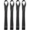TopHomer Set di 4 cinghie di ancoraggio in nylon per moto, MTB, UTV, scooter, campeggio, arrampicata, 2,5 x 40 cm, capacità di carico 800 kg - Nero
