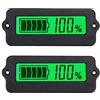 DollaTek 2Pcs Tester di capacità di tensione del monitor della batteria Batteria al piombo-acido 12V ~ 60V Indicatore percentuale di capacità di tensione della batteria di ferro-litio - Verde