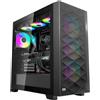 PCCOOLER C3D510 Case per PC, Case Gaming Mid Tower, 3 x 120mm ARGB PWM preinstallate Ventole, Pannello laterale in vetro temperato, Case ad alto flusso d'aria E-ATX/ATX/MATX/ITX, Nero