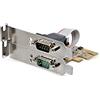 StarTech.com Scheda seriale PCI Express a 2 porte; Scheda di interfaccia seriale da PCIe a RS232 (DB9) con 16C1050 UART e ritenzione COM, 5V/12V; Windows e Linux (21050-PC-SERIAL-LP)