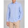 Amirante Antica Sartoria Napoletana Camicia uomo in puro lino collo francese tinta unita - slim fit