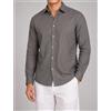 Amirante Antica Sartoria Napoletana Camicia uomo in puro lino collo francese tinta unita - slim fit