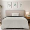 Utopia Bedding Copripiumino Singolo - Microfibra Copripiumino 135x200cm + Federa 50x75cm - Grigio Scuro/Grigio Chiaro