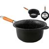 ANTIK ARS ANTIK ANK610C26 Paiolo, Cm 26, Linea Nera con Manico Smontabile