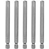 QUARKZMAN 5pz H6,0 Chiavi a Brugola per Punte da Trapano 6mm Punte Metriche Piane 1/4 Attacco Esagonale 100mm (4) Punta Cacciavite Esagonali Magnetico Lungo Industriale per Viti