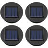HELESIN Set di 4 luci solari di ricambio 8 cm Top con lampadine LED luminose, IP65, pannello solare impermeabile, pannello solare di ricambio per lampade solari da giardino, lanterna coperchio fai da