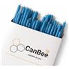CanBee Candele di cera 50 Candele Sottili Blu in Cera d'Api Naturale per Meditazione e Yoga - 16 cm x 0,5 cm - Senza Fumo - Durata 40 Minuti - Uso Relax e Atmosfera Calma - CanBee