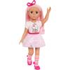 Glitter Girls - Vestiti per bambole da 36 cm - Abito rosa e bianco per caramelle - Calzini trasparenti a righe - Scarpe rosa scintillanti - Giocattolo per bambini dai 3 anni in su