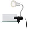 Briloner 2989-016P - Lampada LED a morsetto GU10, colore: Titanio/Bianco