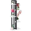 Relaxdays Scaffale Portafiori, Colonna Portavasi da Interno con 5 Mensole, Porta Piante, 117 x 43 x 22 cm, Nero Bianco