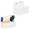 Relaxdays Cestino Portaoggetti, da Appendere, Organizer per Bagno, Corridoio, Camera da Letto, 20x25x15 cm, Bianco
