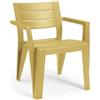 Keter Sedia con Braccioli Giallo Senape pl Julie Chair 61,5x58,5x79h