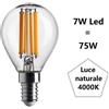 Bot Lighting S.r.l. Lampadina Sfera Piccola led 7w Luce Naturale 4000k 1055 Lumen e14 bot