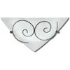 F.a.n Europe Lighting S.r.l. Applique da Parete in Vetro con Decoro in Metallo 40x19cm 1xe27 Ricciolo fan