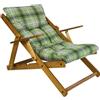 Rigamonti Sdraio Comodona da Giardino Relax Pieghevole con Cuscino Imbottito Colore Assor