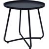 Rigamonti Tavolino da Giardino Esterno Rotondo Antracite in Ferro D45x48h cm Rigamonti