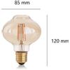 Ideal Lux Lampadina Bolla a led 4w Luce Calda 1800k 340 lm e27 Vetro Ambrato Ideallux
