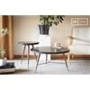 PIB Tavolino in marmo nero, stile scandinavo, 75x75x40cm, design impilabile, eleganza vintage, finiture eccezionali