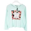 BLACKOUT DNN Marina Felpa Donna L Maniche Lunghe Girocollo Blu