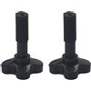 SENRISE 2 viti di fissaggio M12 in plastica per esterni, altalena, sedia a baldacchino, telaio (nero)