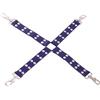 Generico Imbracatura Bondage in Pelle Blu Navy con Borchie Argentate Ganci in Metallo