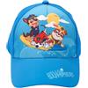 United Labels Paw Patrol Cappellino Bambino Hello Summer Chase Marshall Rubble, Blu Basecap Regolabile Cappellino per Ragazzi e Ragazze, Blu, 54