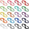 Teaaha 20 moschettoni in alluminio da 4,1 cm, piccoli moschettoni ad anello, piccoli moschettoni a molla, mini moschettoni per chiavi, guinzagli per cani, accessori per campeggio, pesca, escursionismo (20