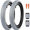 ZUKKA Confezione da 2 pneumatici pieghevoli da 20 pollici, BMX, 20 x 2,40 cm, guaina 64 - 406, per bicicletta per bambini, mountain bike, BMX Freestyle