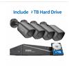 SANNCE Kit Videosorveglianza DVR 4 Telecamere 1080P 8CH 2TB IR 30m IP66 HD