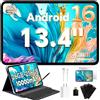 T65 Tablet 13.4 Pollici 120Hz Display Tablet Android 16, Doppio SIM 4G LTE+5G Wi
