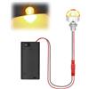 YOUYIKE Mini LED a Batteria, Micro LED Modellismo Luci Decorazioni per La Casa Delle Mini Bambole, DIY Miniatura Modello (Colori caldi)