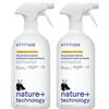 ATTITUDE All Purpose Cleaner, EWG Verified Multi-Surface Products, Vegan, Naturally Derived Multipurpose Cleaning Spray, Citrus Zest, 800 mL (Confezione da 2)