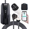 VEVOR Caricabatterie portatile per veicoli elettrici con display LCD 3,68 kW Cavo di ricarica per veicoli elettrici tipo 2 (IEC62196) Spina CEE 7/7 16A Stazione di ricarica per veicoli elettrici monofase Lunghezza cavo 8,6 m IP66 Scatola a muro …