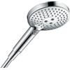 hansgrohe Raindance Select S - Doccetta per doccia a risparmio idrico 8 l/min (EcoSmart), Doccino con 3 getti (incl. PowderRain), Soffione doccia rotondo con funzione anticalcare, cromo, 26515000